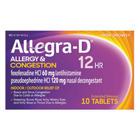 Thumbnail for Allegra-D Allergy & Congestion 12 Hour Tablets