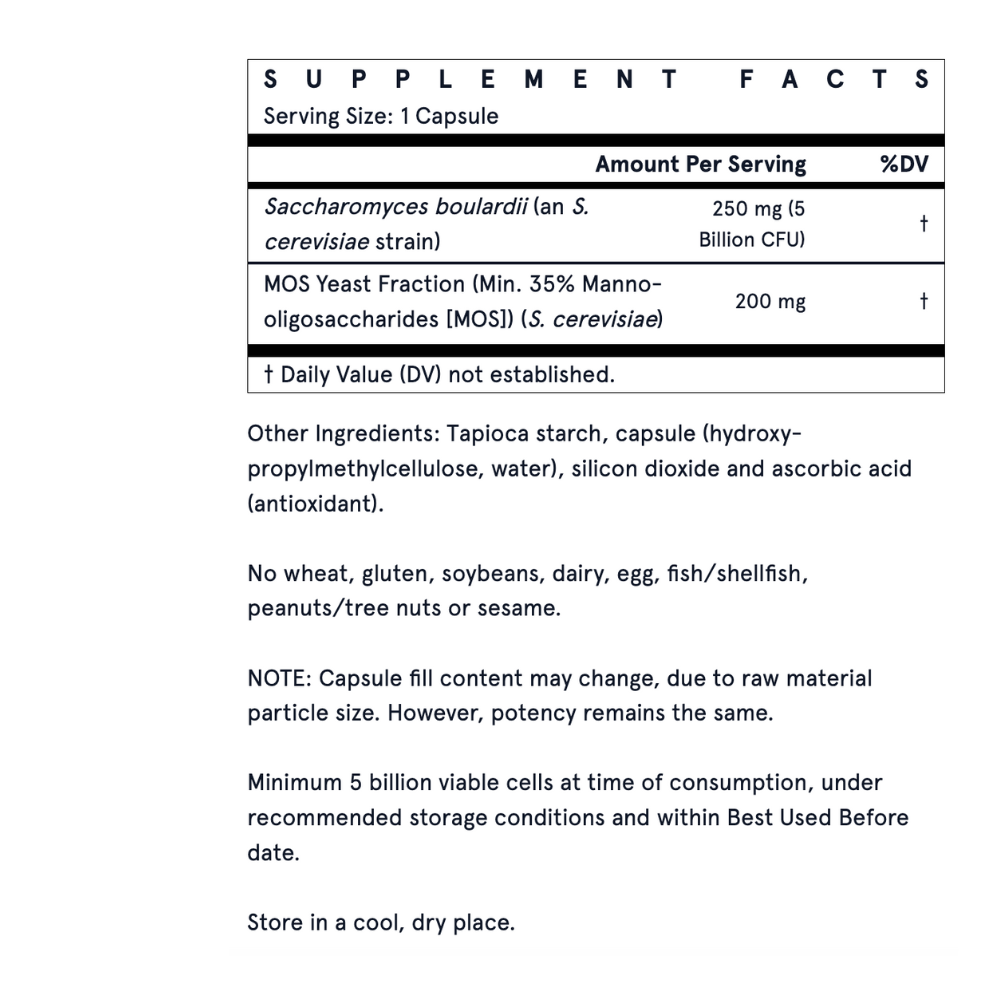 Saccharomyces Boulardii + MOS