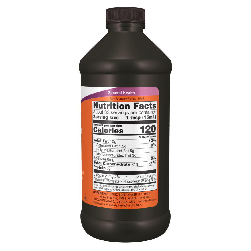 Sunflower Liquid Lecithin - Now Foods