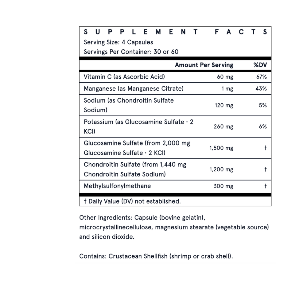 Glucosamine + Chondroitin + MSM