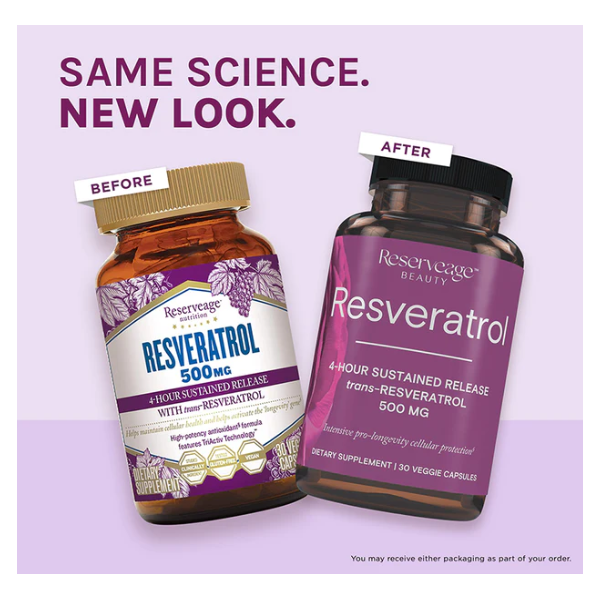 Resveratrol 500mg Capsules - Reserveage