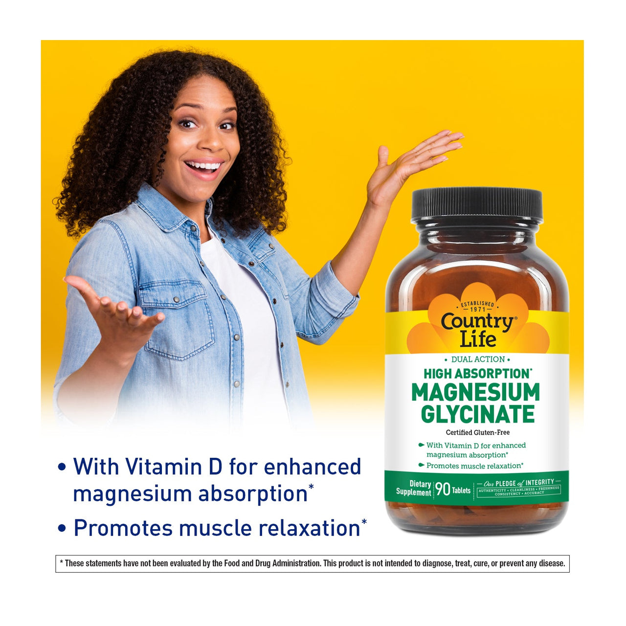 Dual Action Magnesium Glycinate - Country Life