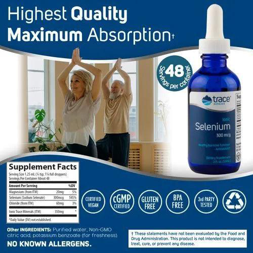 Liquid Ionic Selenium 300mcg - Trace Minerals