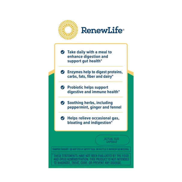 Digestive Duo Probiotic + Multi Enzyme Capsules - Renew Life