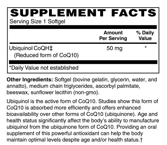 Ubiquinol Coqh 50 Mg