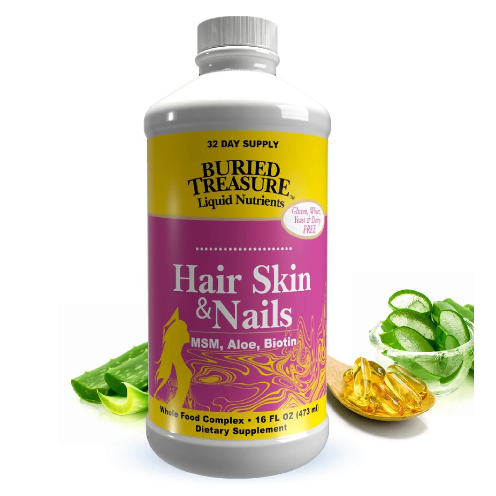 Hair, Skin and Nails with MSM Biotin Aloe Vera - Buried Treasure