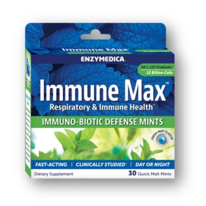 Immune Max Immuno-Biotic Defense Mints - Enzymedica