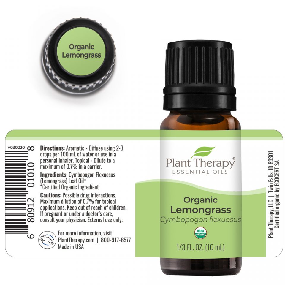 Organic Lemongrass Essential Oil