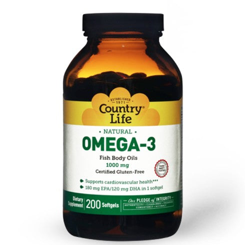 Omega-3 1000 mg Fish Oil -  Country Life