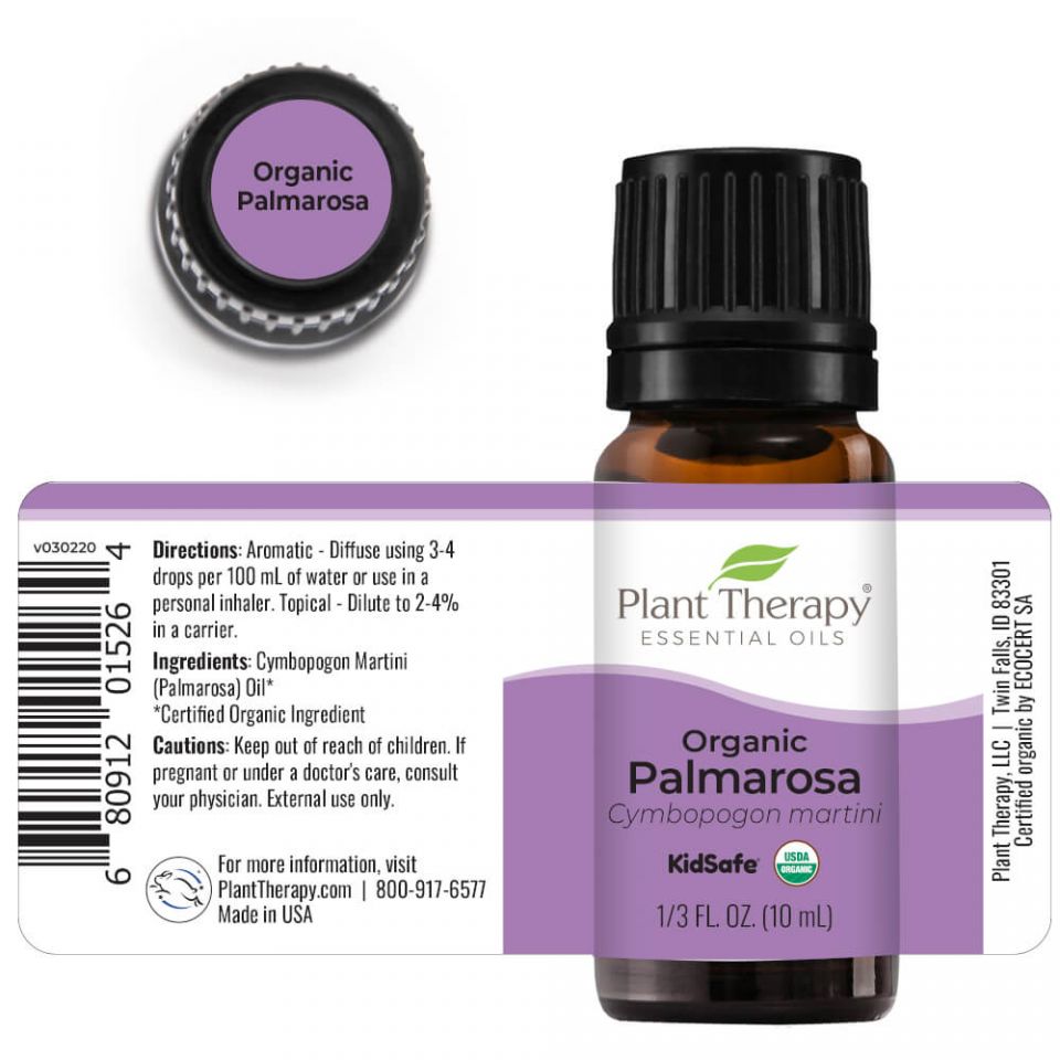 Organic Palmarosa Essential Oil 10 mL