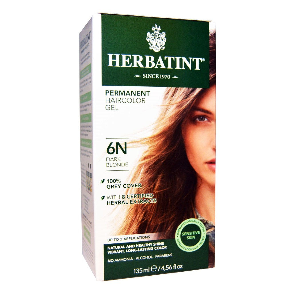 Permanent Haircolor Gel, 6N, Dark Blonde,