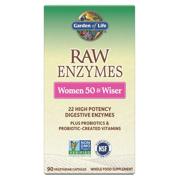 RAW Enzymes Women 50 & Wiser Digestive Health - Garden of Life