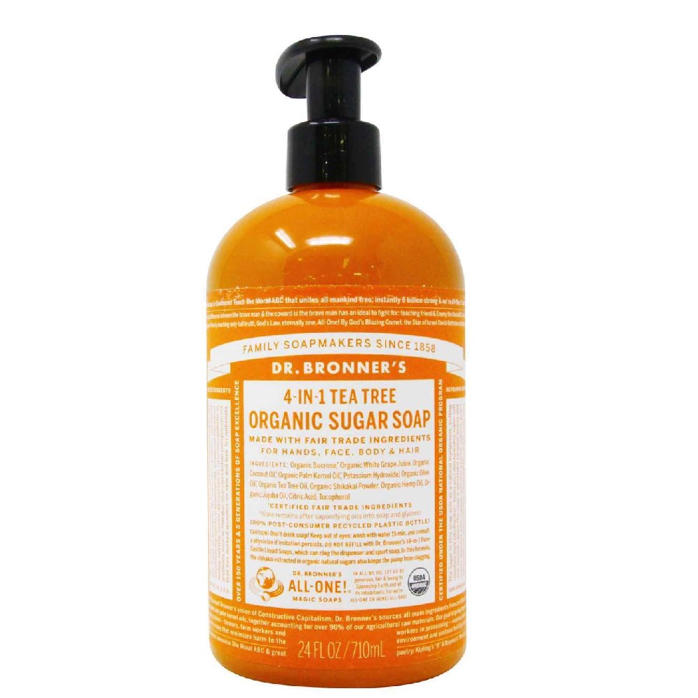 Organic Sugar Soap Tea Tree - Dr Bronners