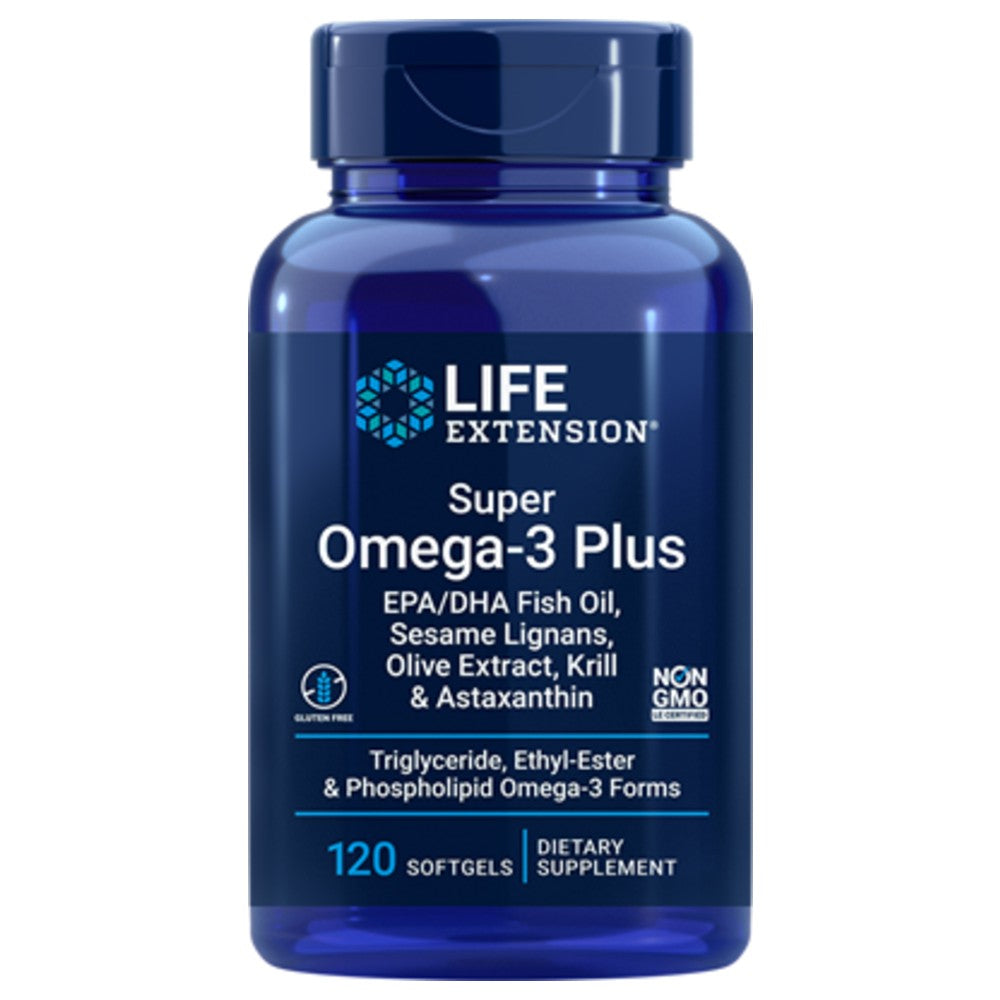 Super Omega-3 Plus EPA/DHA Fish Oil, Sesame Lignans, Olive Extract, Krill & Astaxanthin