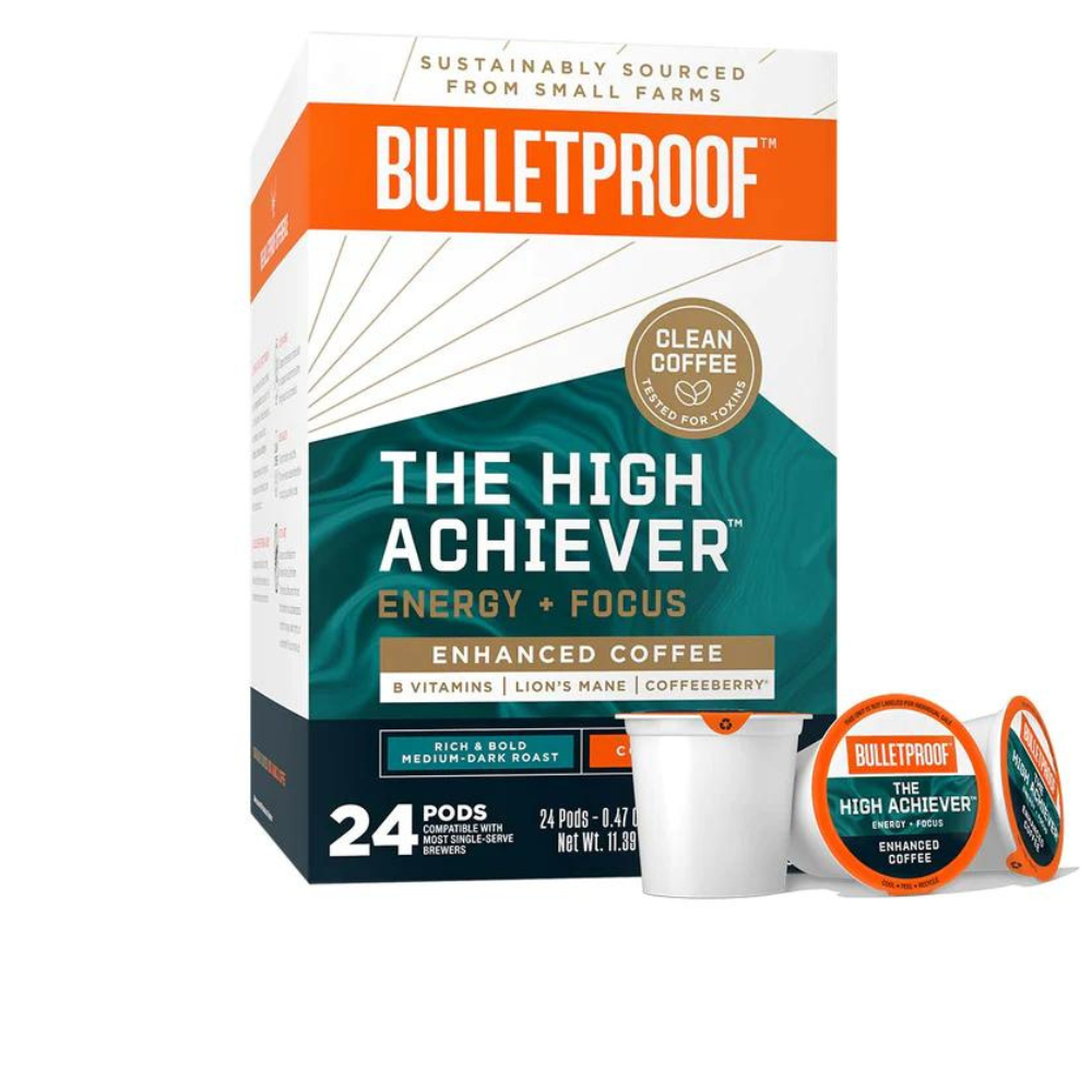 The High Achiever Enhanced Coffee Pods, Medium-Dark Roast