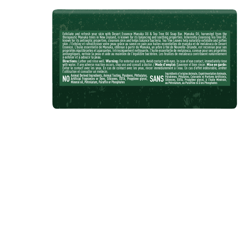 Manuka Oil & Tea Tree Oil Exfoliating Soap Bar