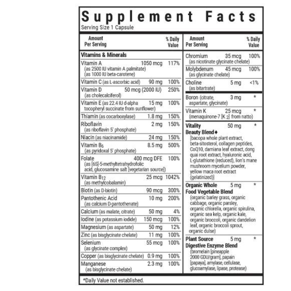 Ladies One 40+ Whole Food-Based Multiple