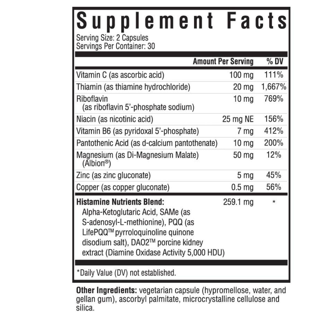 Histamine Nutrients