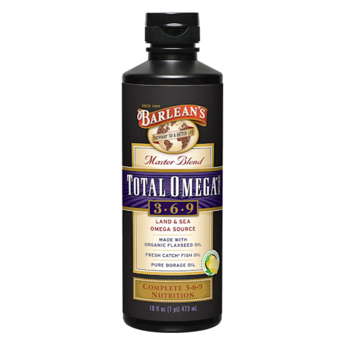 Total Omega 3-6-9 Lemonade Flavor - Barleans