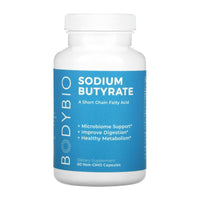 Thumbnail for Sodium Butyrate, 60 Non-GMO Capsules - Bodybio