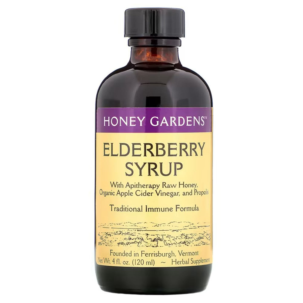 Elderberry Syrup with Apitherapy Raw Honey