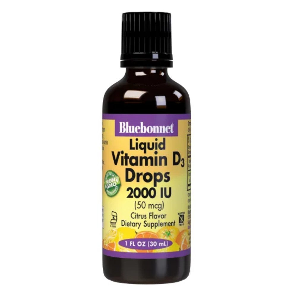 Liquid Vitamin D3 Drops 2000 IU - Bluebonnet