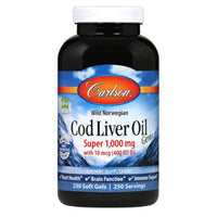 Thumbnail for Cod Liver Oil Gems, Super 1,000 mg - Carlson