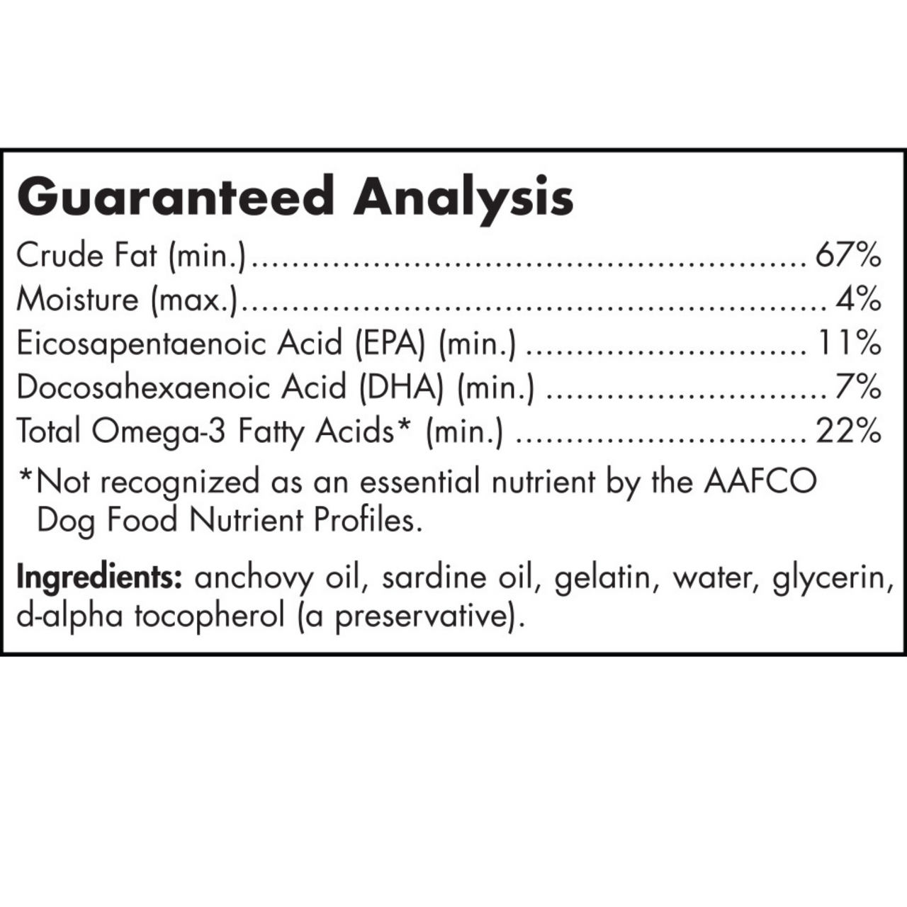 Omega 3 Pet Soft Gels