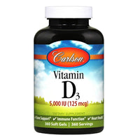 Thumbnail for Vitamin D3 5,000 IU (125 mcg) - Carlson