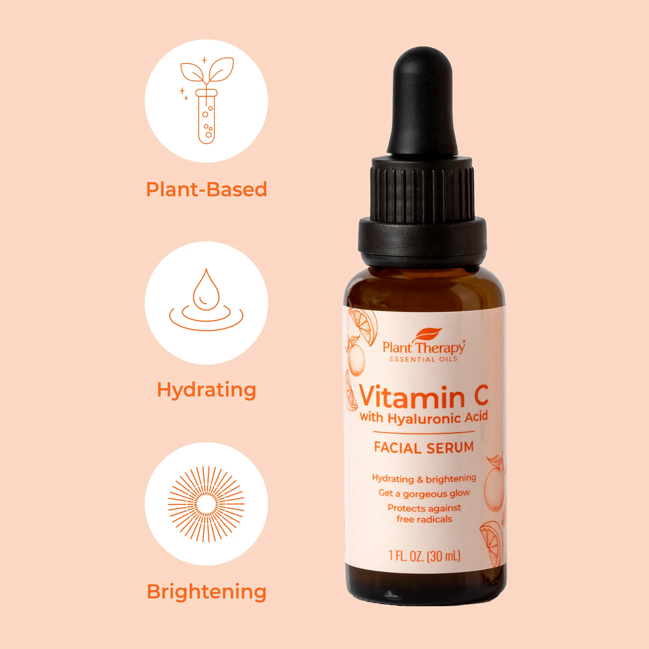 Vitamin C with Hyaluronic Acid Facial Serum - Plant Therapy