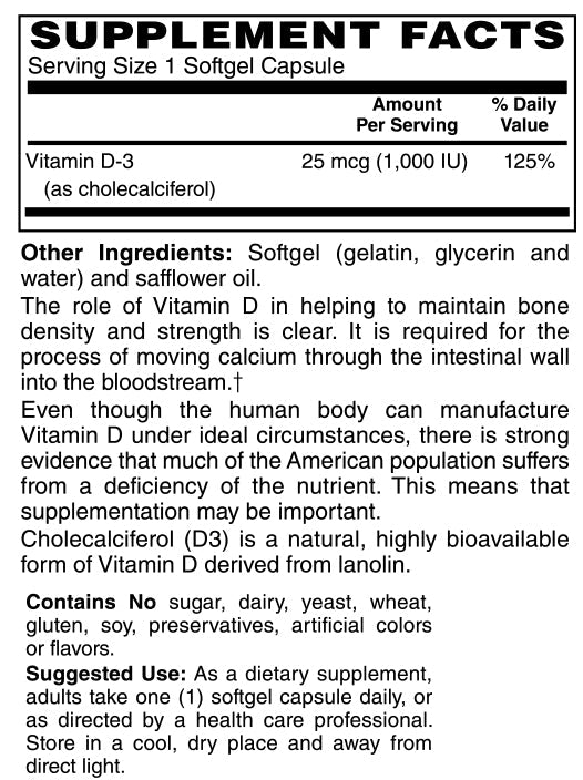 Vitamin D-3 1000 IU