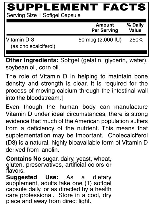 Vitamin D-3 2000 IU