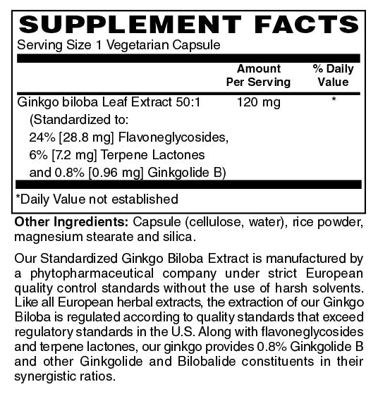 Ginkgo Biloba Extract 120MG